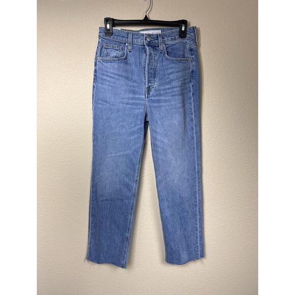 Frank & Eileen Monaghan Jeans High Rise Button Fly Raw Hem Womens Size 28 - Picture 2 of 12